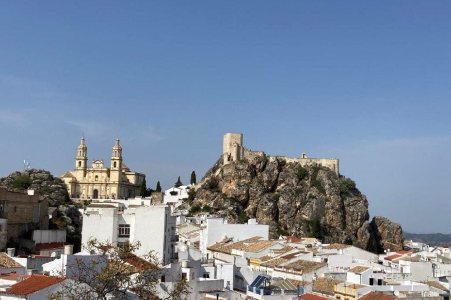 View of the Olvera Castle and Cathedral
