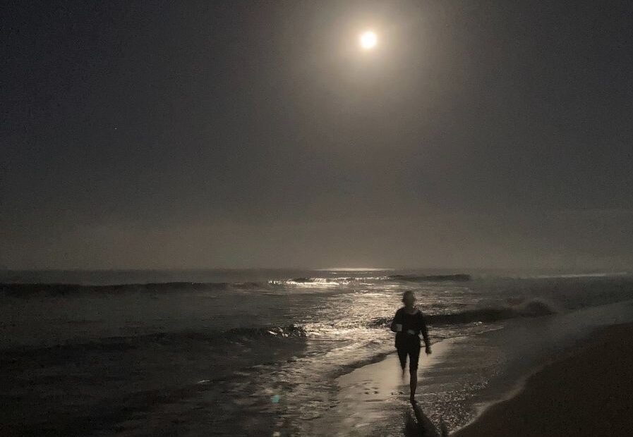Moon and ocean