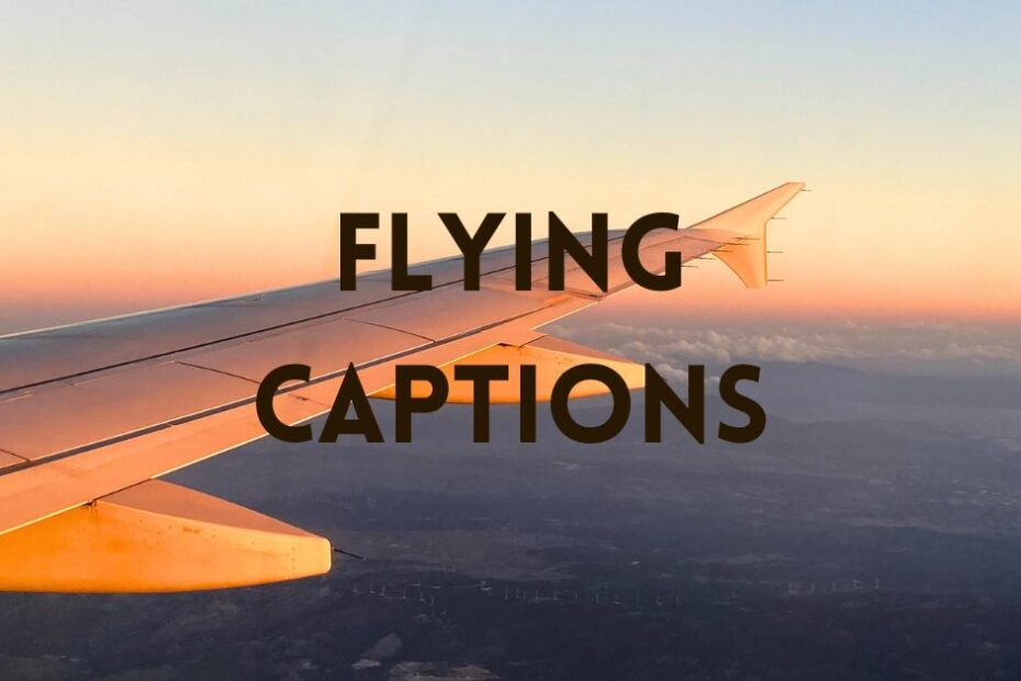 Plane with flying captions for Instagram