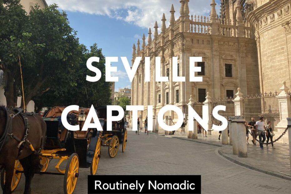 Church with Instagram captions for Seville