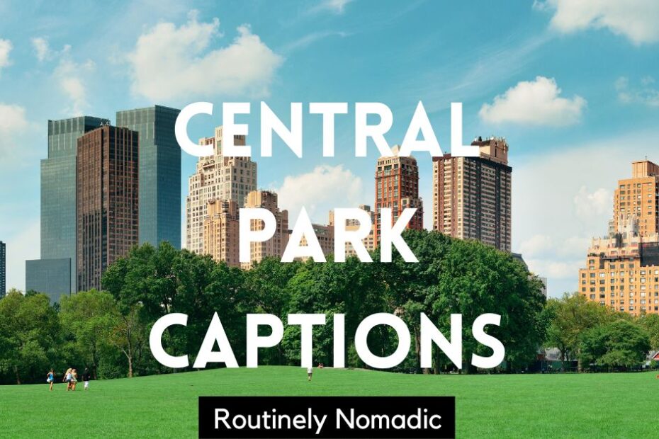 Central Park with Instagram captions for Central Park