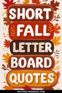 Short fall letter board quotes