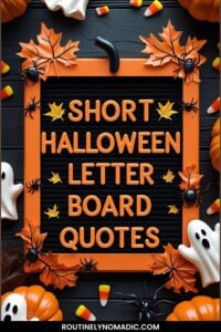 Short Halloween letter board quotes