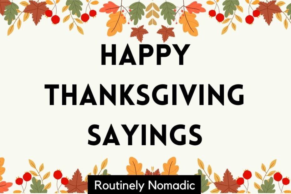 Happy Thanksgiving Sayings