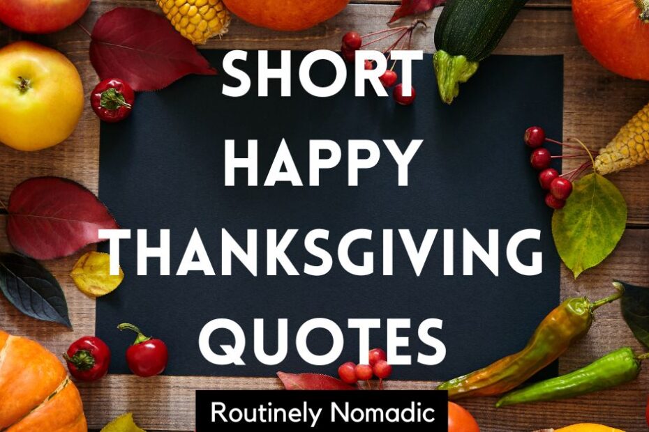 Short Thanksgiving Quotes