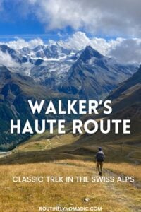 Hiker in the Swiss Alps