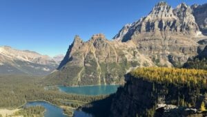 Alpine lakes surrounded by mountains and forest