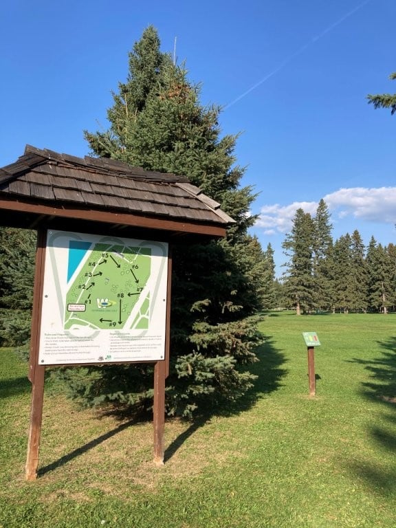 Map of the disc golf course