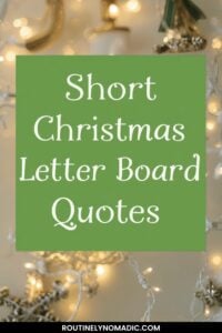 Short Christmas letter board quotes