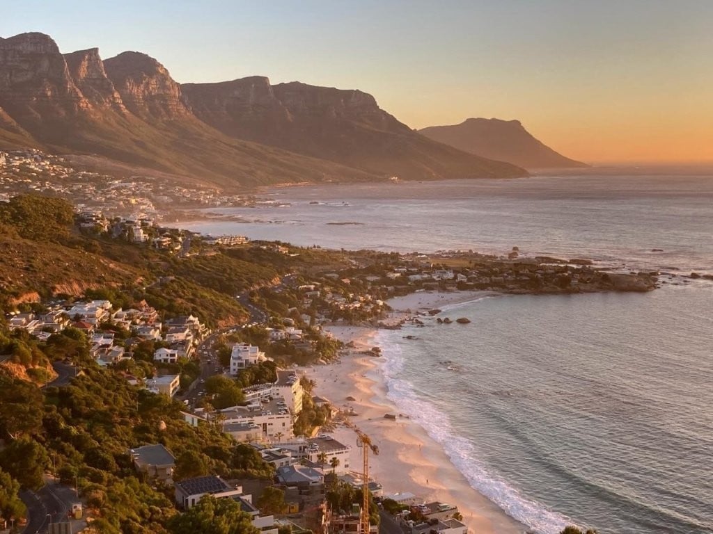 Sunset view of the 12 Apostles outside Cape Town