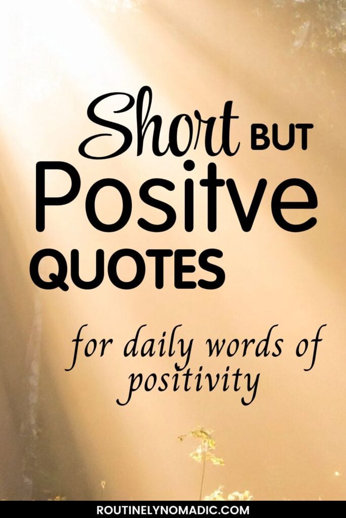 Short positive quotes