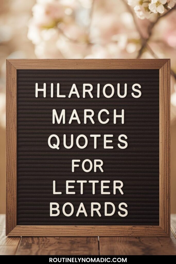 March Letter board quotes and sayings