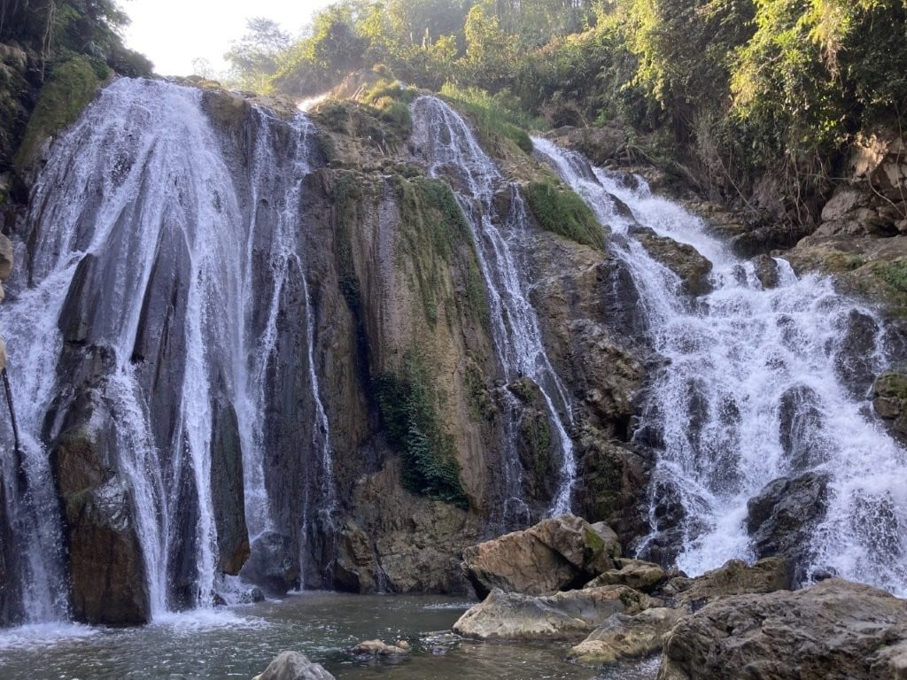 Large waterfall with multiple streams