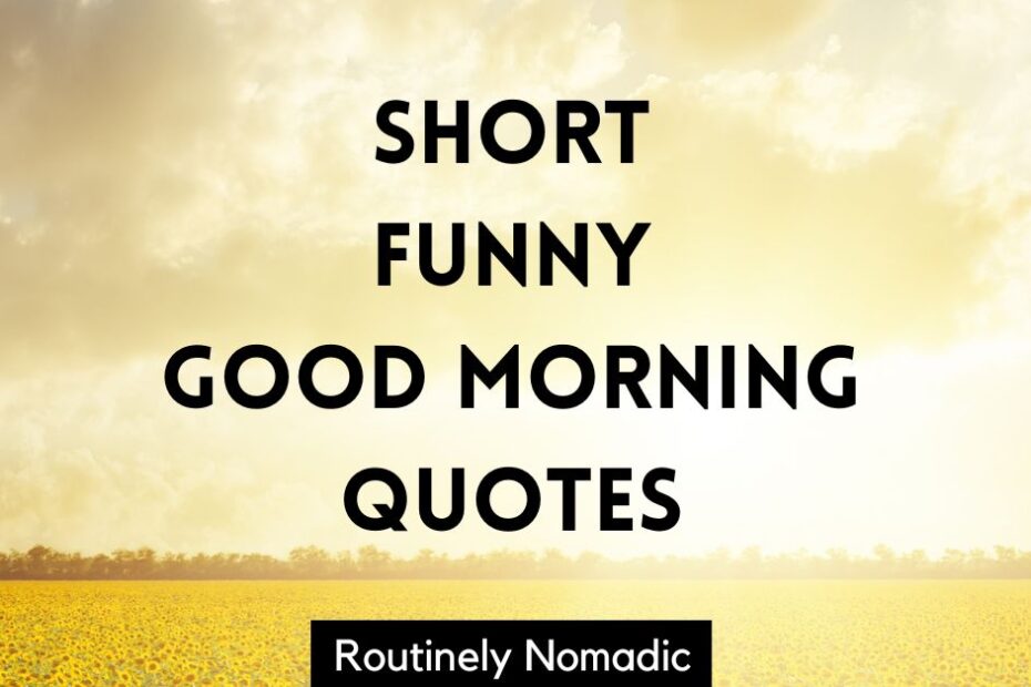 Short funny good morning quotes