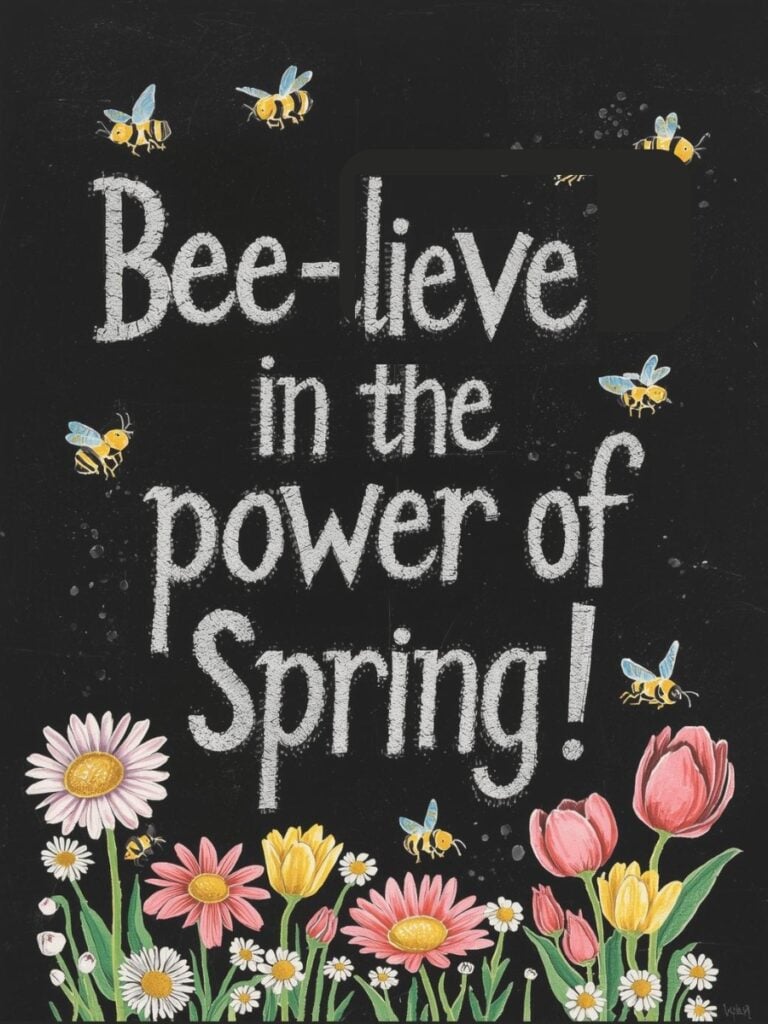 spring chalkboard art ideas