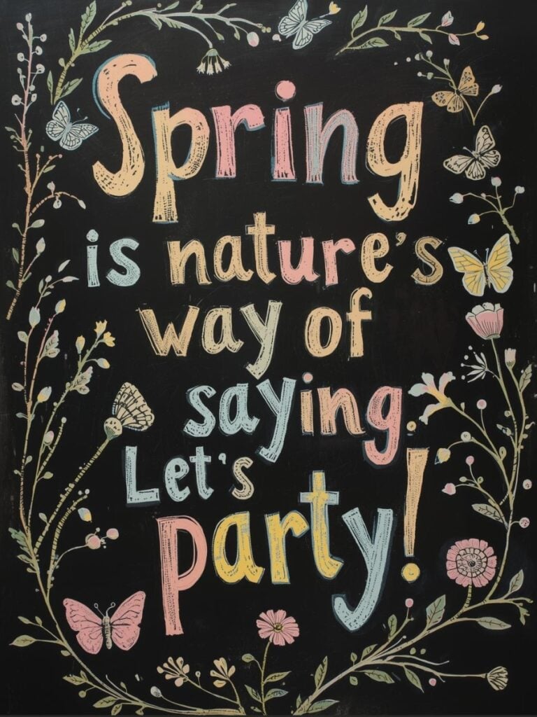spring chalkboard art ideas