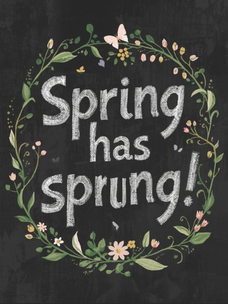 spring chalkboard art ideas