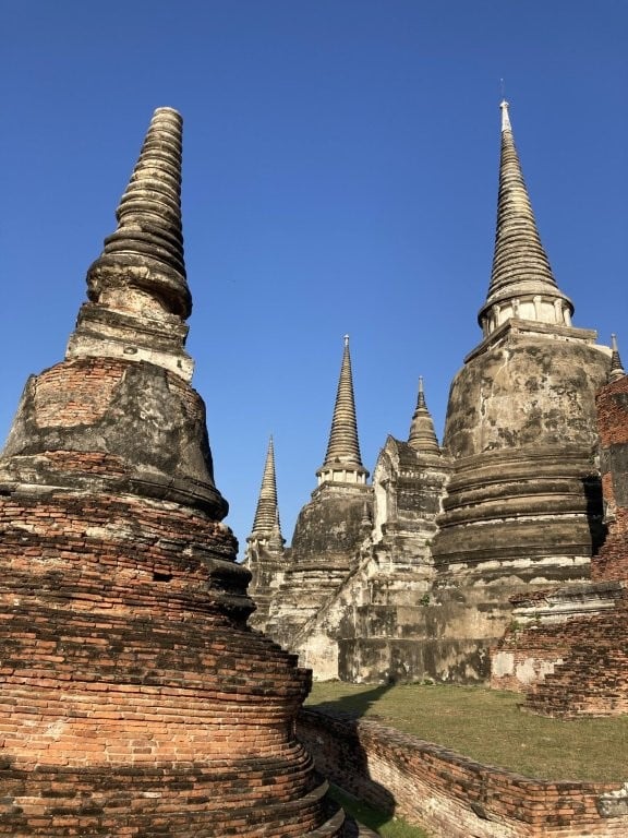 Collection of ancient Buddhist stupas in Ayutthaya