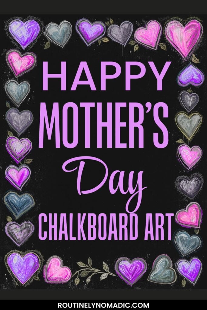 Happy Mother's day chalkboard art ideas