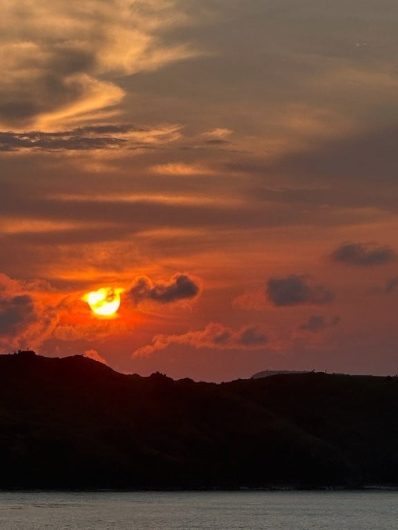 Sunset from a Raja Ampat liveaboard