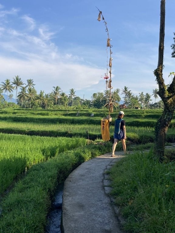 Woman on the Sari Organic Walk near Ubud