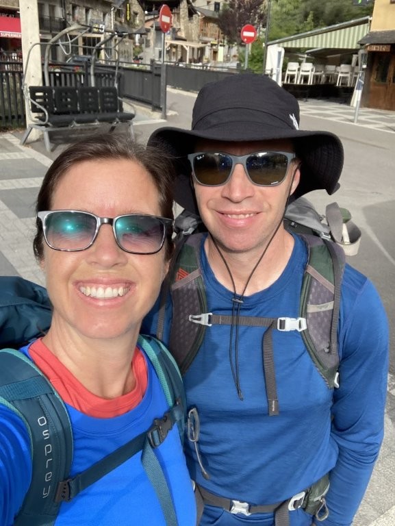 Couple selfie in town