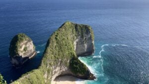 Rocky peninsula in ocean