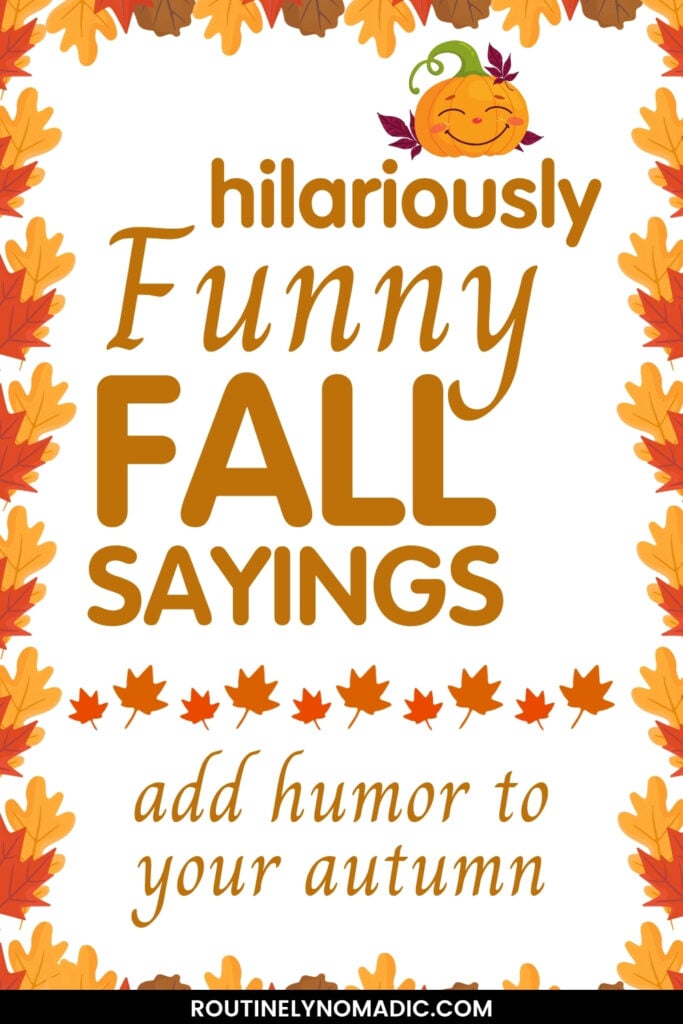 Funny Fall Sayings for signs