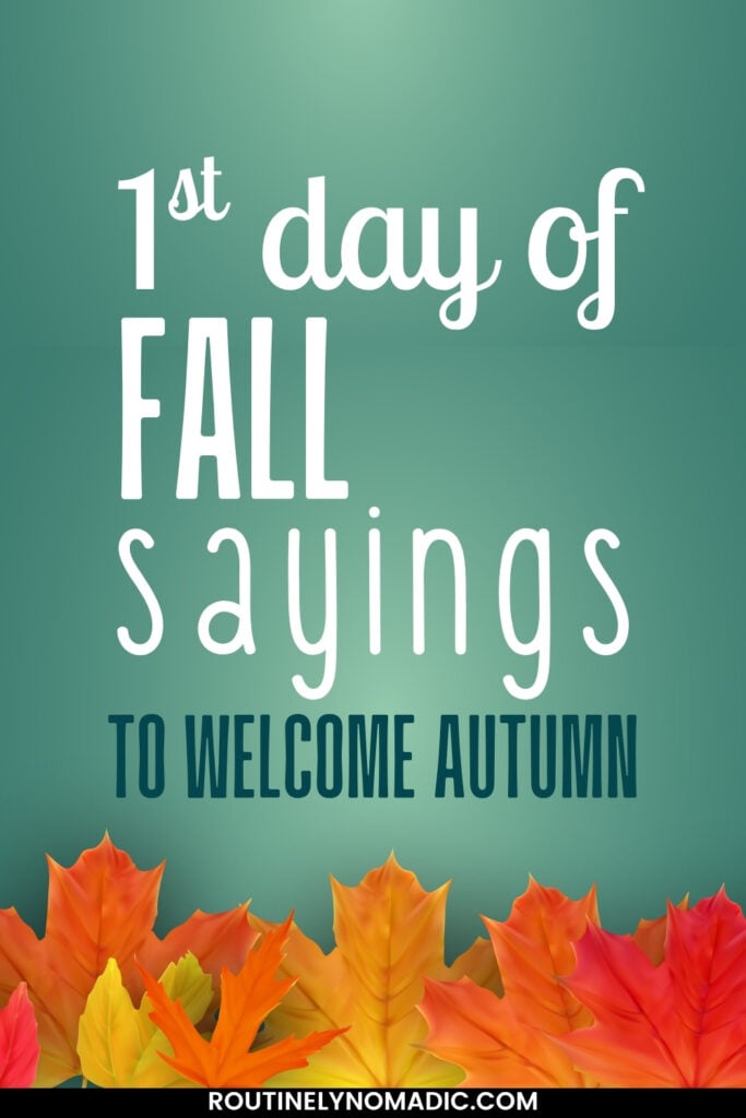 Hello Fall Sayings