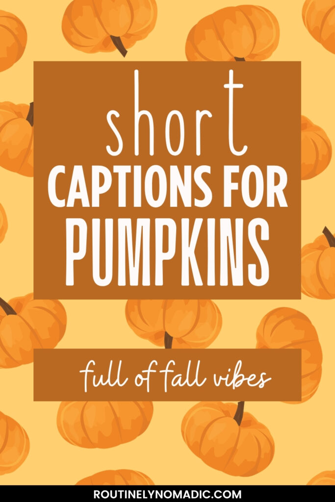 Short Pumpkin Captions for Instagram