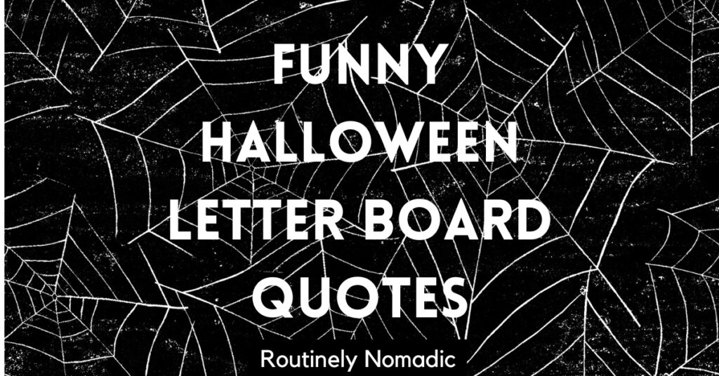Funny Halloween letter board quotes and sayings