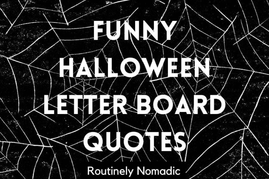 Funny Halloween letter board quotes and sayings
