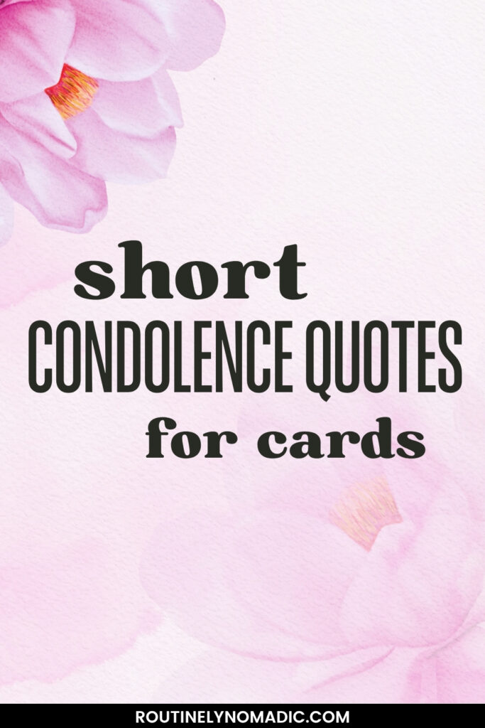 Short condolence Quotes