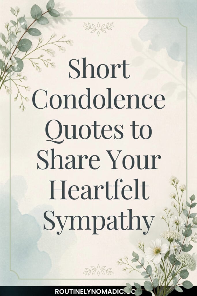 Short condolence Quotes
