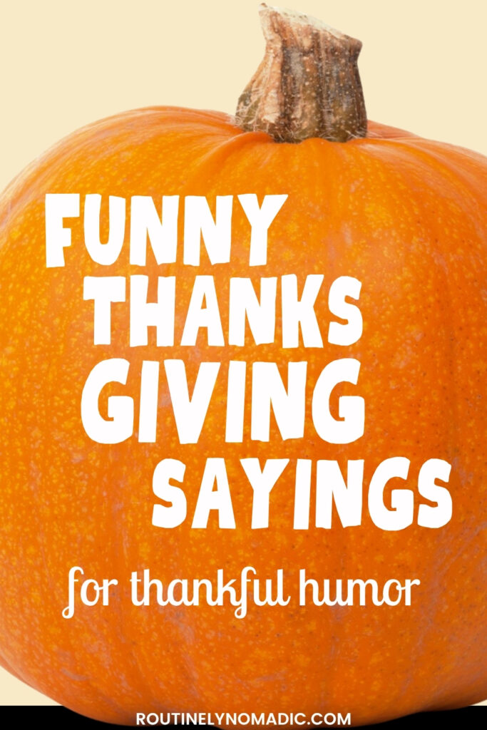 Funny Thanksgiving Sayings