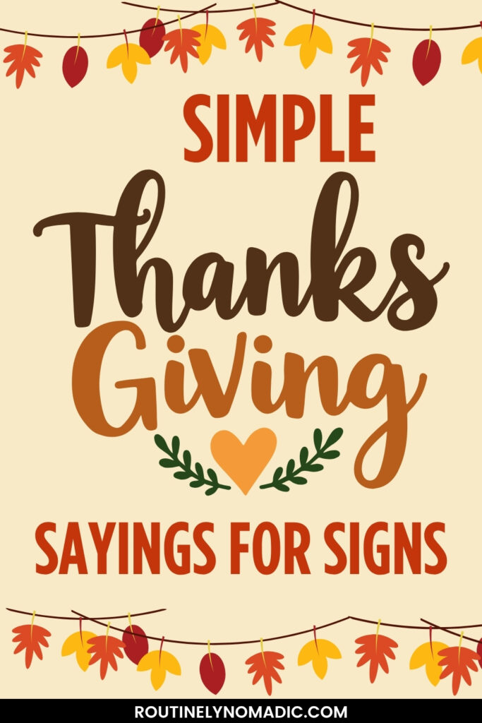 Short Thanksgiving Sayings