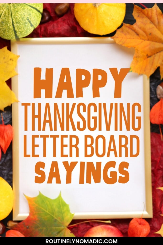 Happy Thanksgiving Letter Board Quotes