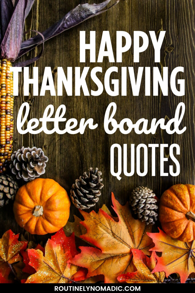Happy Thanksgiving Letter Board Quotes