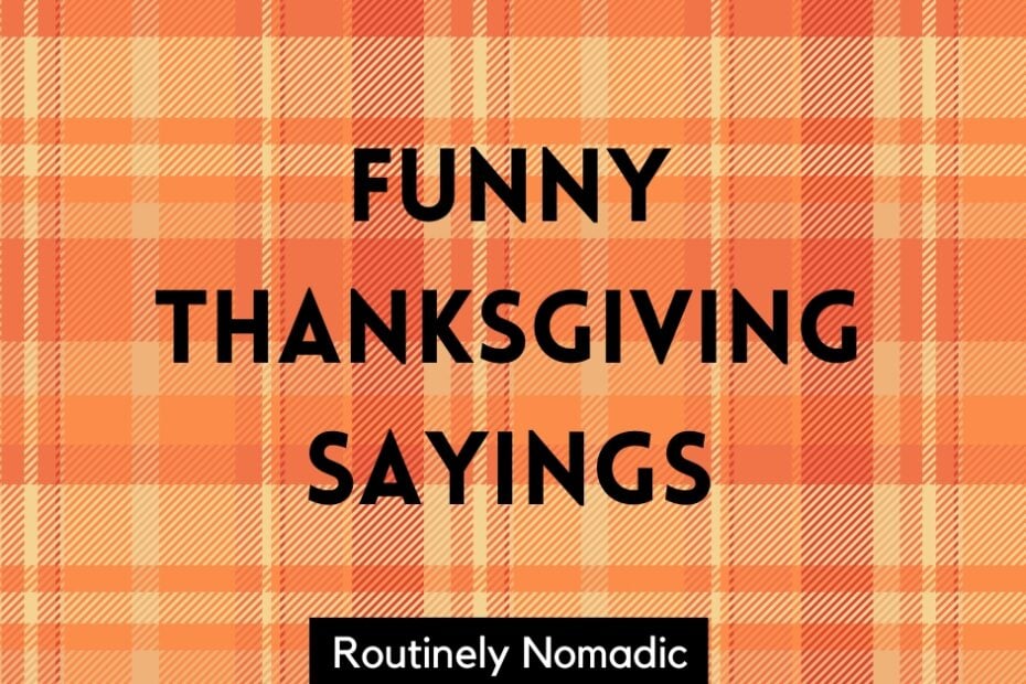Funny Thanksgiving Sayings