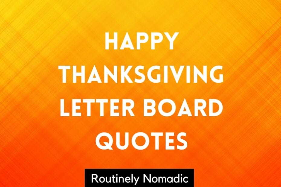 happy Thanksgiving letter board quotes