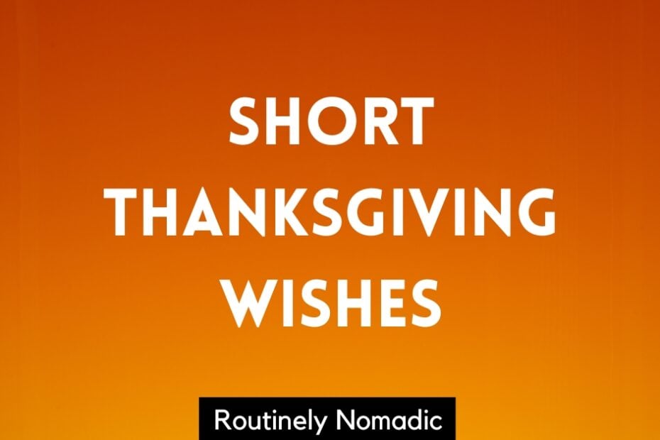short Thanksgiving wishes