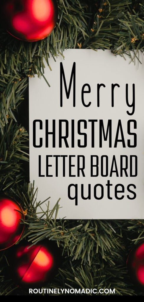Merry Christmas Letter Board Quotes and Sayings
