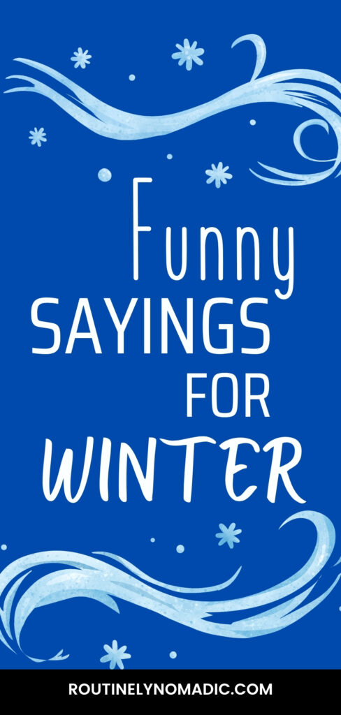 Hilariously Funny Winter Sayings for Signs
