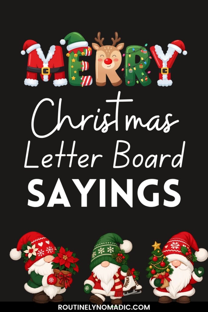 Merry Christmas Letter Board Quotes and Sayings
