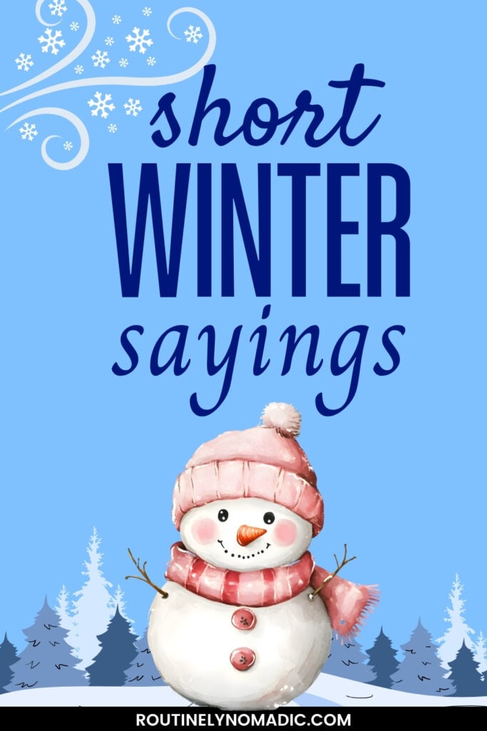 short winter sayings