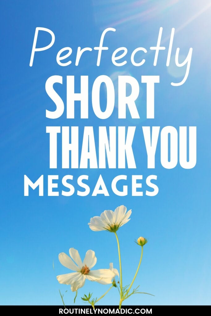 Short thank you mesages