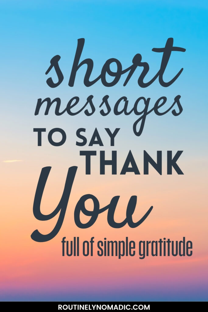 Short thank you mesages