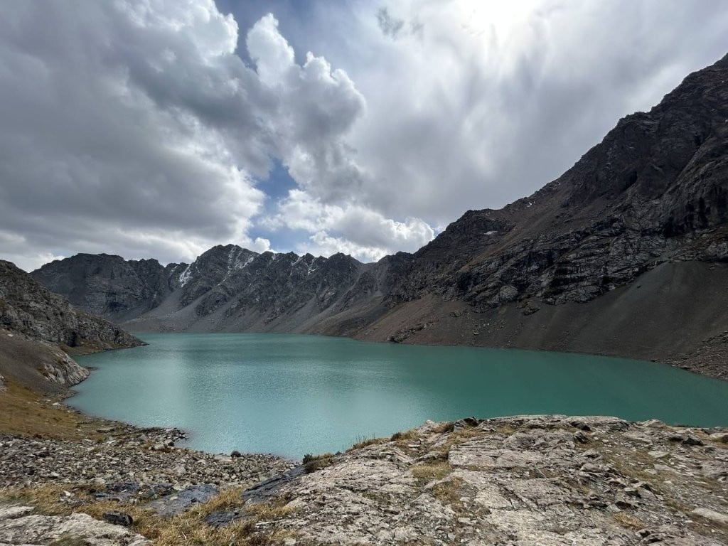 Aqua mountain lake