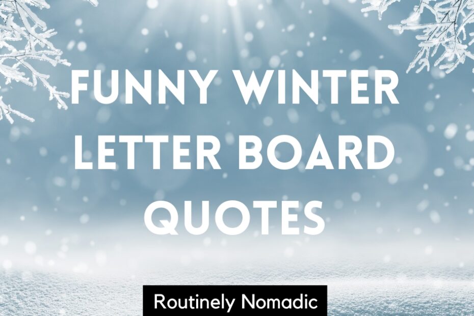 hilariously funny winter letter board quotes and sayings